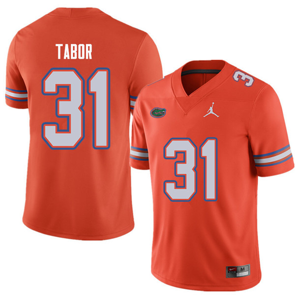 Jordan Brand Men #31 Teez Tabor Florida Gators College Football Jerseys Sale-Orange - Click Image to Close